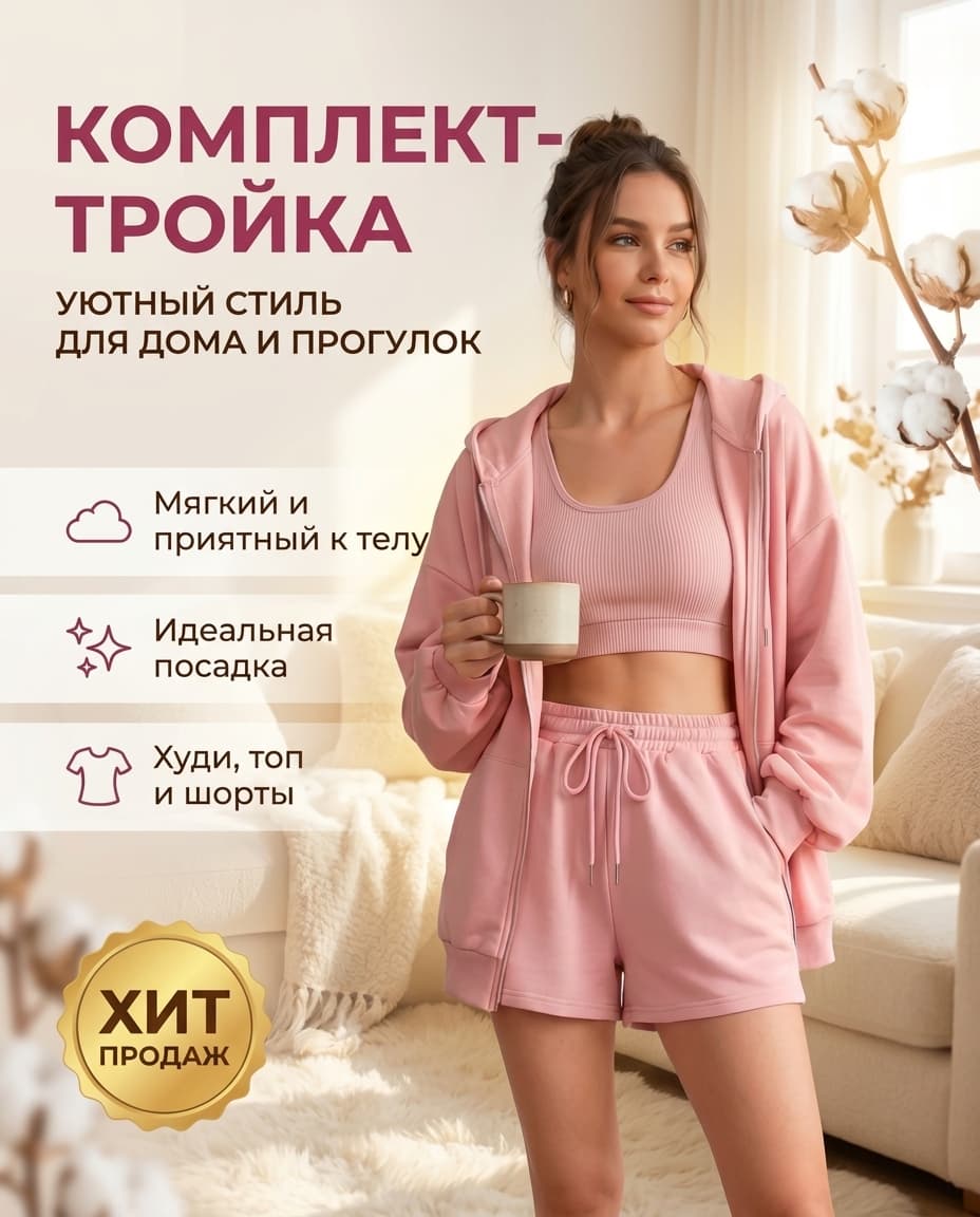 AI фото одежды с инфографикой